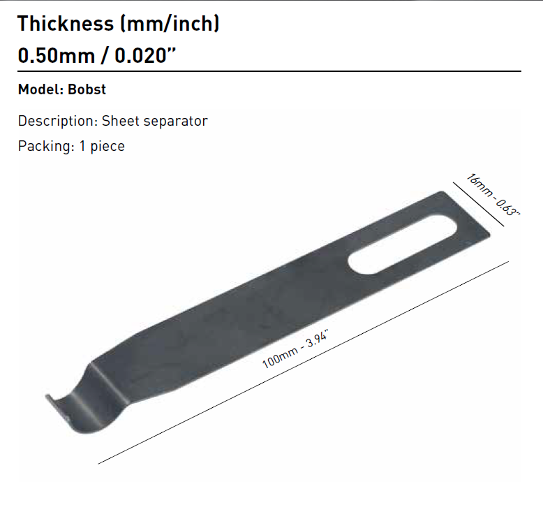 Long Sheet Separator Compatible with Bobst