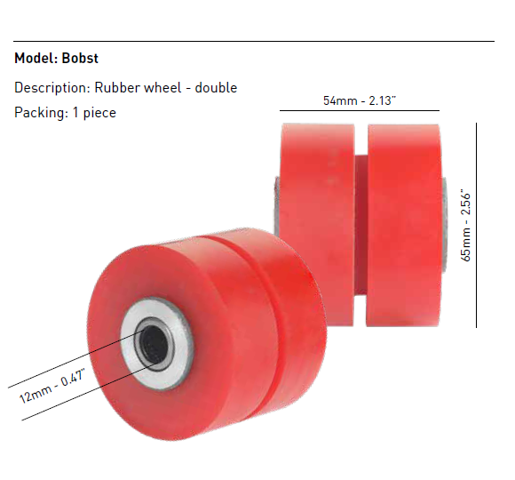 Rubber Wheels Compatible with Bobst